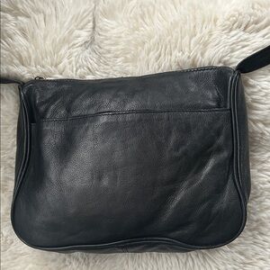 Genuine Leather Classic Black Leather cross body Bag